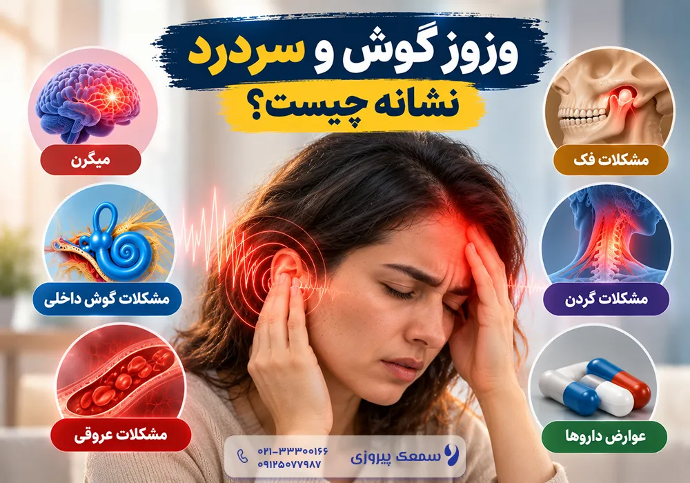 وزوز گوش و سردرد